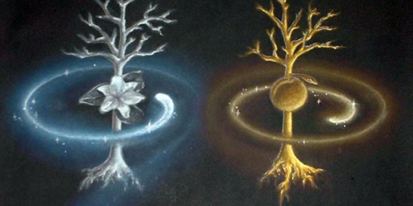 Drzewa Valinoru, czyli Laurelin i Telperion, źródło grafiki: Julia Pelzer/wikimedia.org/CC BY-SA 3.0